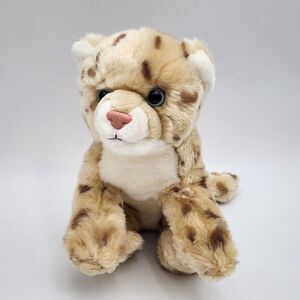 SAVE‎ OUR SPACE Leopard Cub 12" Plush HTF 2015 Blue Eyes SOS Spotted Tan